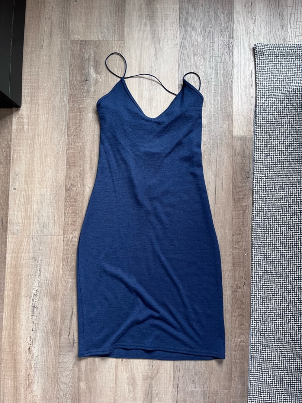 Wilfred Women's blue tshirt Slip Dress with Thin Straps and low back